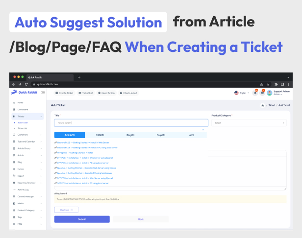 Quick Rabbit - AI Powered Support Ticketing with Knowledgebase and Live Chat - 9